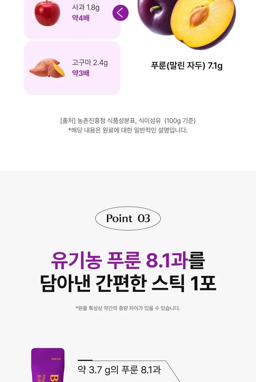 [1+1] 비비랩 유기농 푸룬 100% 10포 (10일분) 상세페이지 12